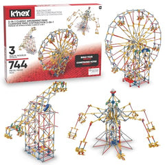 K'NEX 3-in-1 Motorized Amusement Park Building Set Ages 9+