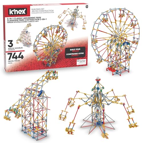 K'NEX 3-in-1 Motorized Amusement Park Building Set Ages 9+