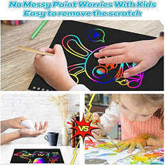 Kids Scratch Art Notebook Set for Creative Crafts Ages 3–12