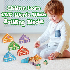 Wooden Alphabet & CVC Phonics Learning Blocks for Kids