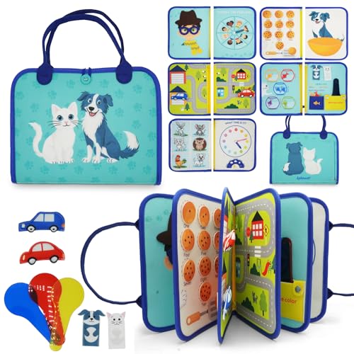 Montessori Busy Board Learning Book for Toddlers Ages 2–5