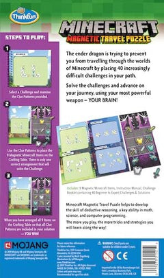 Minecraft Magnetic STEM Logic Puzzle Game Ages 8+