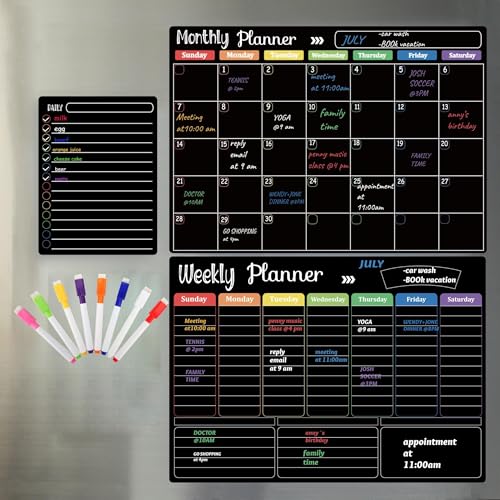 Magnetic Dry Erase Calendar Whiteboard for Home & Kids