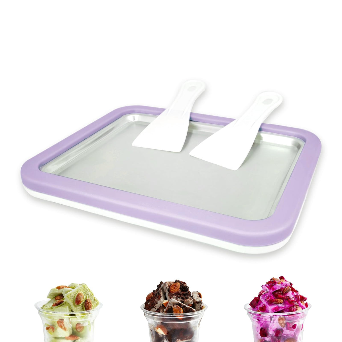 Kids Instant Ice Cream Maker Set with 2 Spatulas