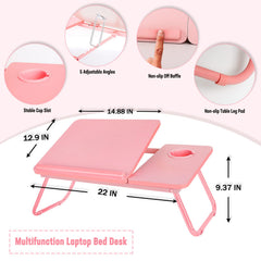 Foldable Lap Desk & Bed Tray for Laptop and Writing