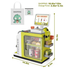 Kids Pretend Play Cash Register & Money Learning Set