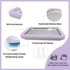 Kids Instant Ice Cream Maker Set with 2 Spatulas