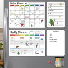 Magnetic Dry Erase Calendar Whiteboard for Home & Kids