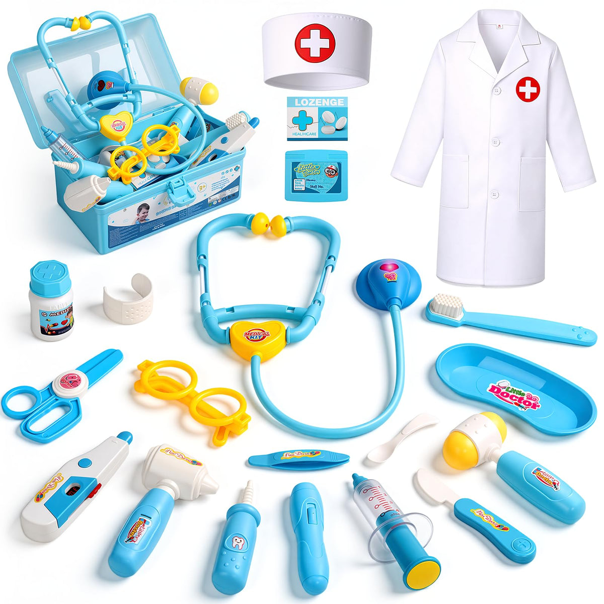 Kids Doctor Pretend Play Medical Kit for Ages 3–5