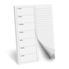 Undated Weekly Planner Notepad with To-Do Checklist