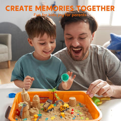 Glow-in-the-Dark Sensory Sand Bin Activity Kit for Kids
