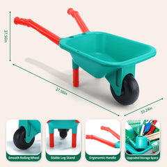 Toddler Gardening Tool Set with Wheelbarrow for Outdoor Play