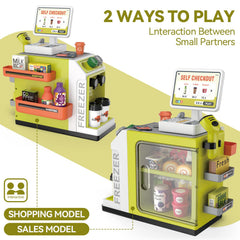 Kids Pretend Play Cash Register & Money Learning Set