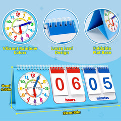 Kids Telling Time Flip Chart with Analog & Digital Clock