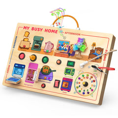 Montessori Busy Board for Toddlers Ages 1–3