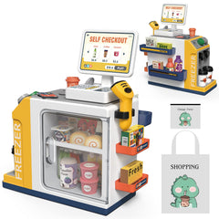Kids Pretend Play Cash Register & Money Learning Set