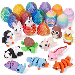 24-Piece 3D Animal Fidget Easter Egg Set for Kids