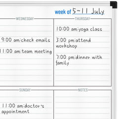 Magnetic Monthly Calendar Whiteboard 36 x 24 Inches