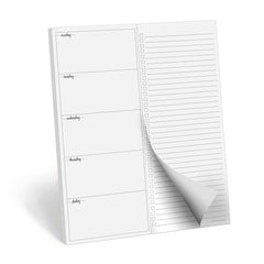 Undated Weekly Planner Notepad with To-Do Checklist