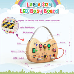 Montessori Busy Board for Toddlers Ages 1–3