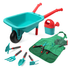 Toddler Gardening Tool Set with Wheelbarrow for Outdoor Play