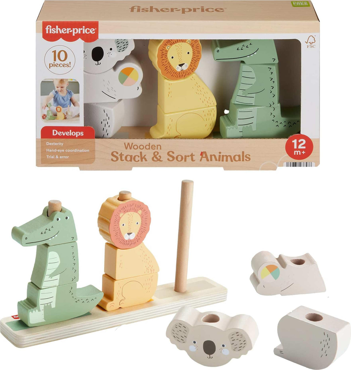 Fisher-Price Wooden Learning Toy for Toddlers