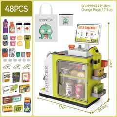 Kids Pretend Play Cash Register & Money Learning Set