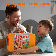 Glow-in-the-Dark Sensory Sand Bin Activity Kit for Kids