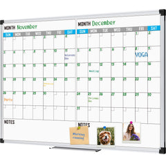 Magnetic Monthly Calendar Whiteboard 36 x 24 Inches