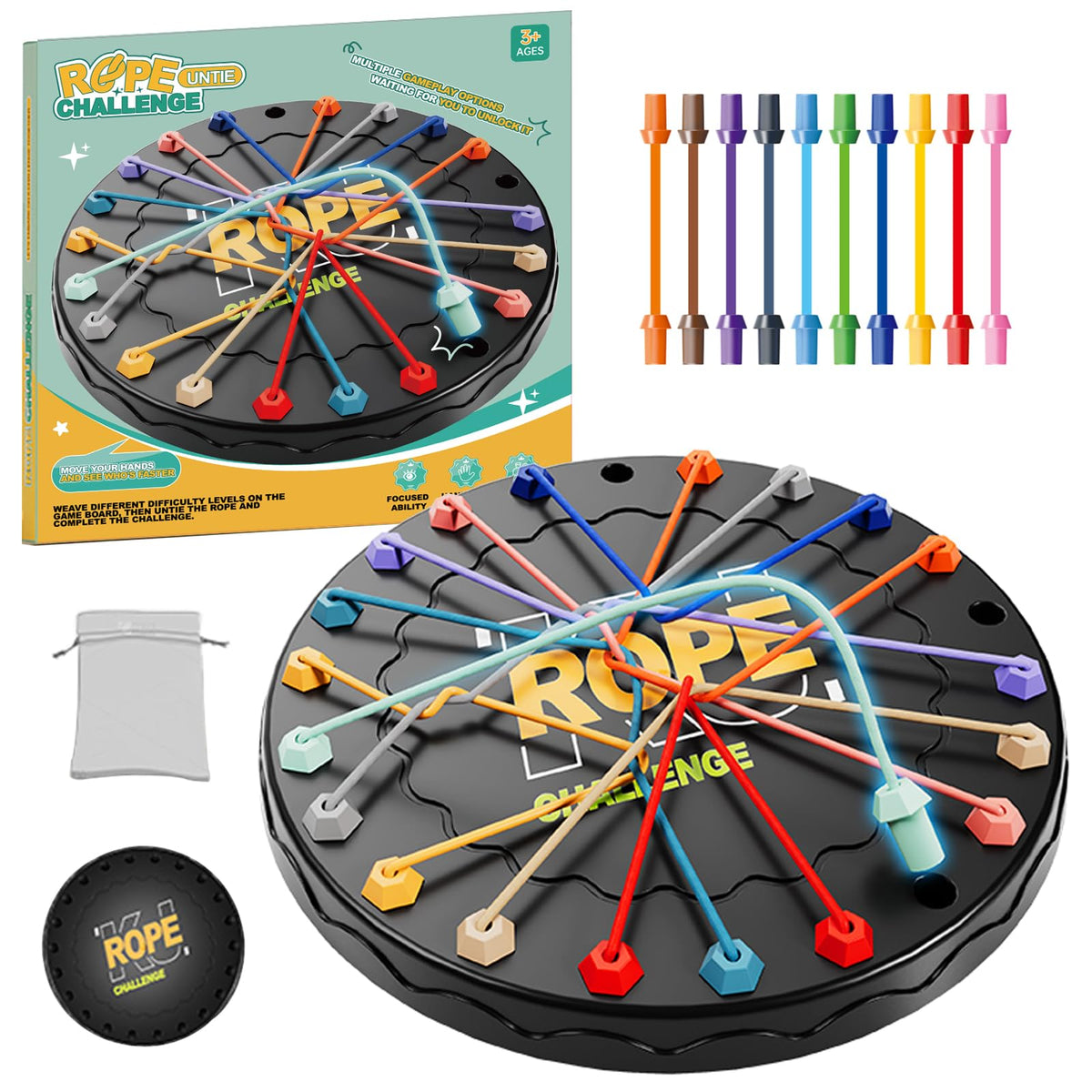 Rope Untangling Logic Puzzle & Brain Teaser for Kids