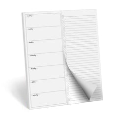 Undated Weekly Planner Notepad with To-Do Checklist