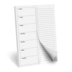 Undated Weekly Planner Notepad with To-Do Checklist