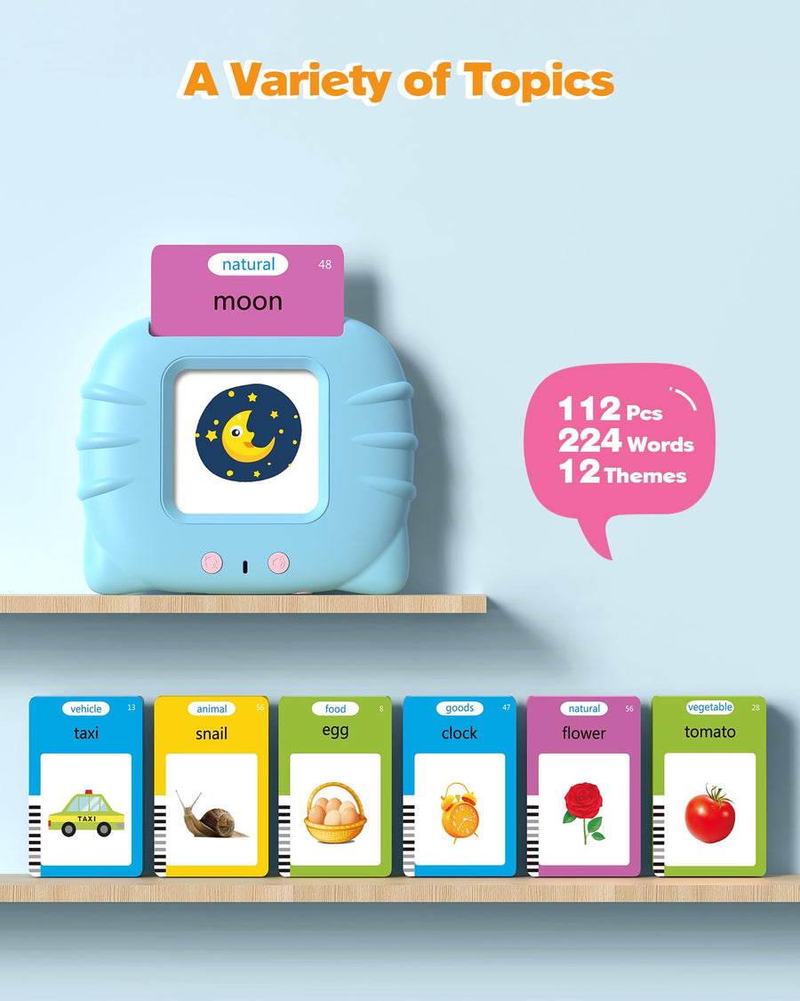 Talking Flash Cards for Toddler Language & Speech Learning
