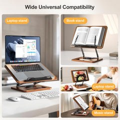 Adjustable 360° Rotating Book Stand for Reading