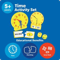Kids Telling Time Activity Set with Analog Clock Ages 5+