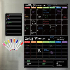 Magnetic Dry Erase Calendar Whiteboard for Home & Kids