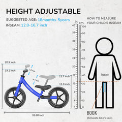 Toddler Balance Bike for Boys & Girls Ages 2–3