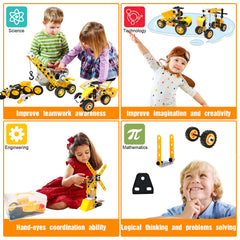 10-in-1 STEM Engineering Building Kit with 108 Pieces