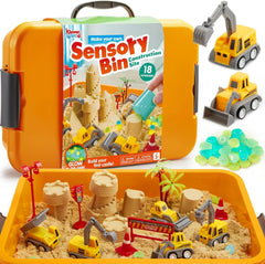 Glow-in-the-Dark Sensory Sand Bin Activity Kit for Kids