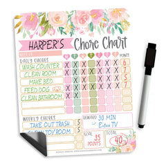 Magnetic Dry Erase Chore & Reward Chart for Kids