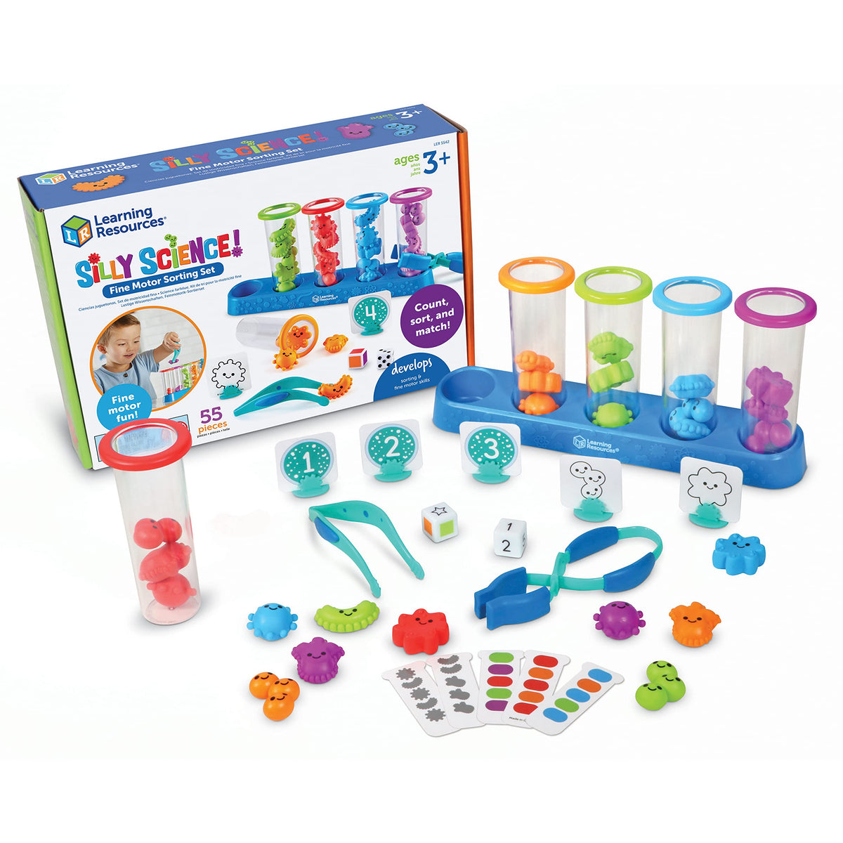 55-Piece Silly Science Fine Motor Sorting Set Ages 3+