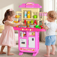 Kids Pretend Play Kitchen Set with Sound & Light Ages 3–8