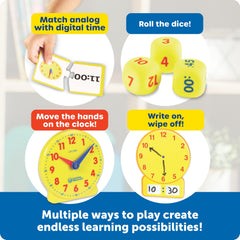 Kids Telling Time Activity Set with Analog Clock Ages 5+