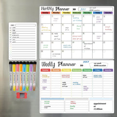 Magnetic Dry Erase Calendar Whiteboard for Home & Kids