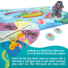 Mermaid Island Cooperative Board Game for Kids Ages 5+