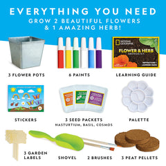 Kids Flower & Herb Gardening Activity Learning Kit