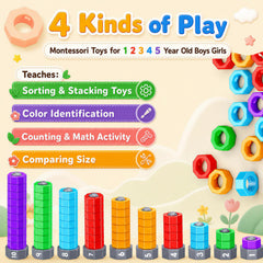 Montessori Counting & Stacking Sensory Toy Ages 1–5