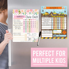 Magnetic Dry Erase Chore & Reward Chart for Kids