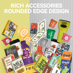 Kids Pretend Play Cash Register & Money Learning Set
