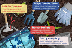 Kids Gardening Tool Set for Outdoor Learning & Play